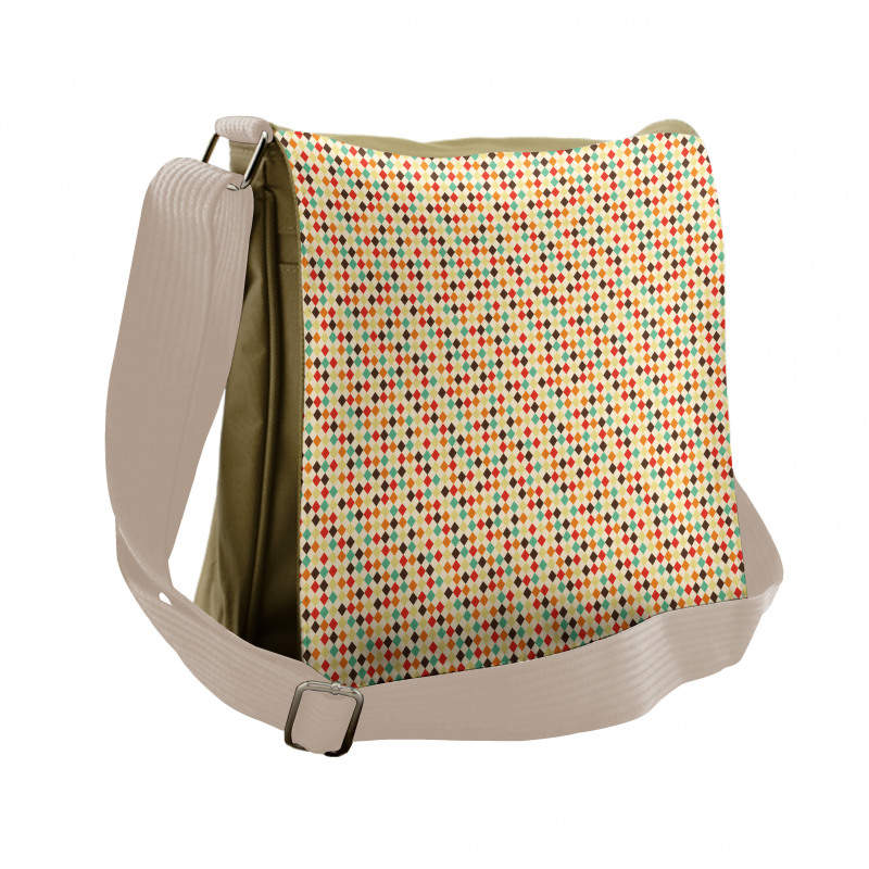 Colorful Argyle Messenger Bag