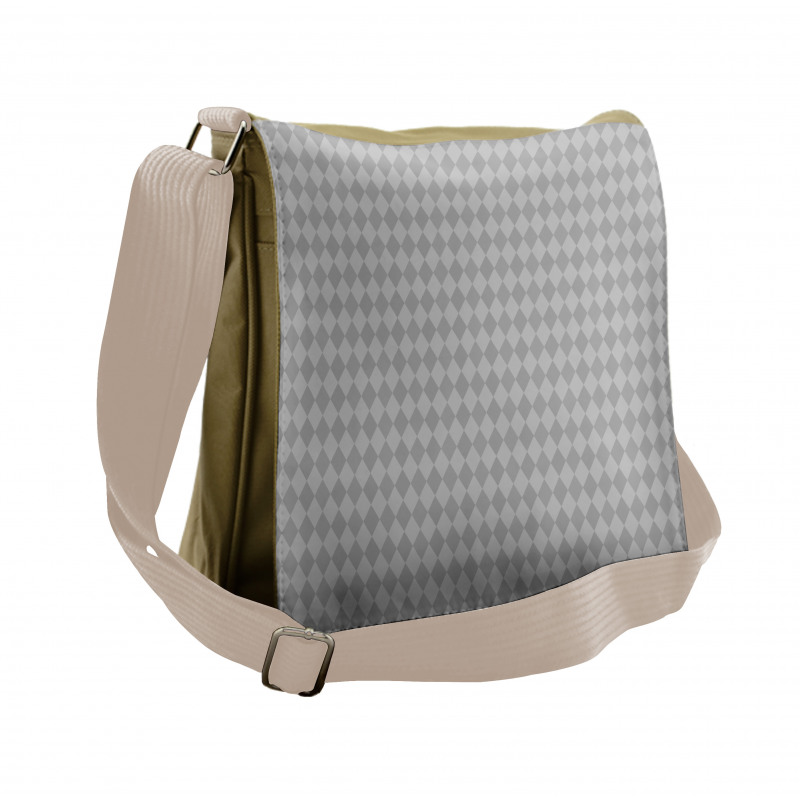 Neutral Rhomb Art Messenger Bag