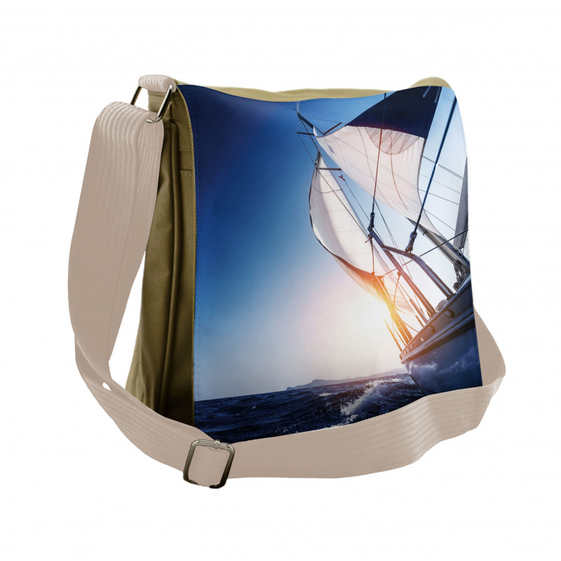 Sail Boat Adventure Sea Messenger Bag