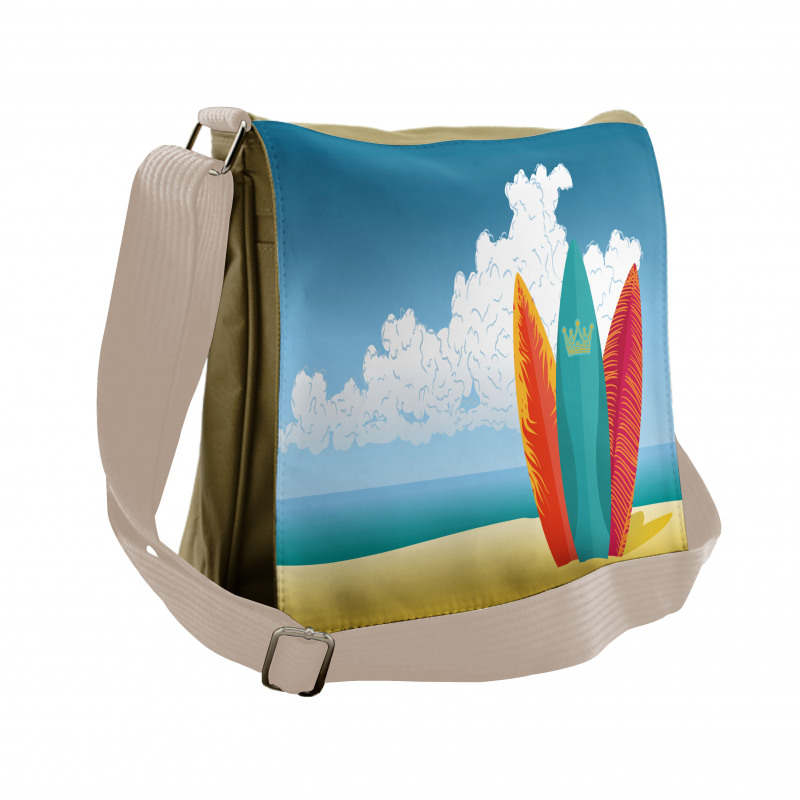 Surfboards on Coast Messenger Bag