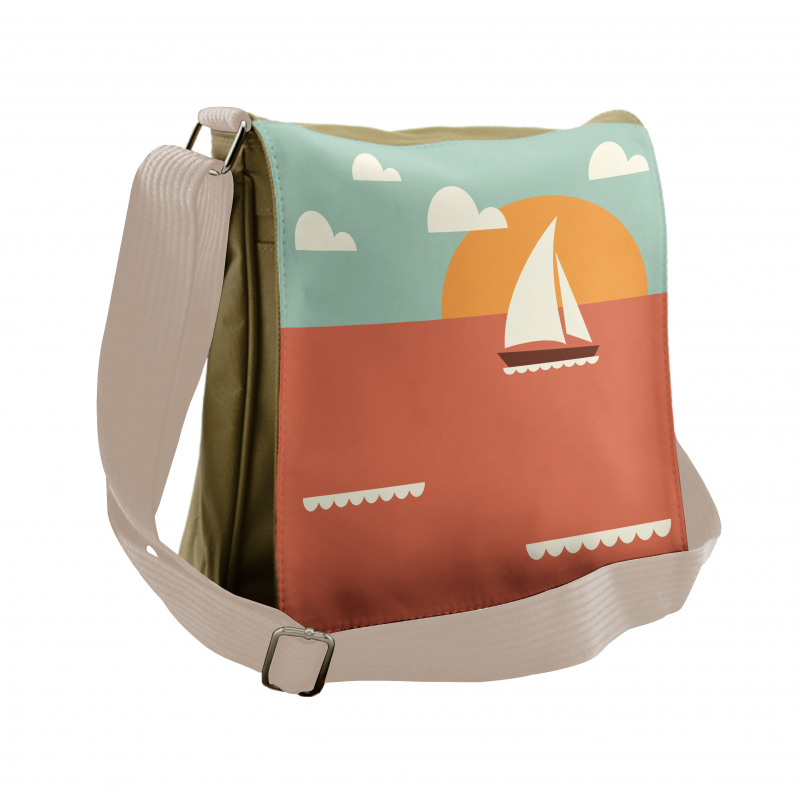 Sailboat Dawning Sun Messenger Bag