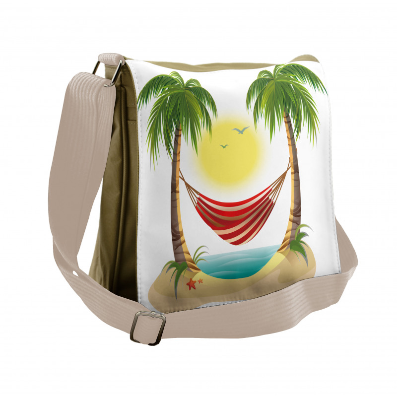 Hammock Between Palms Messenger Bag