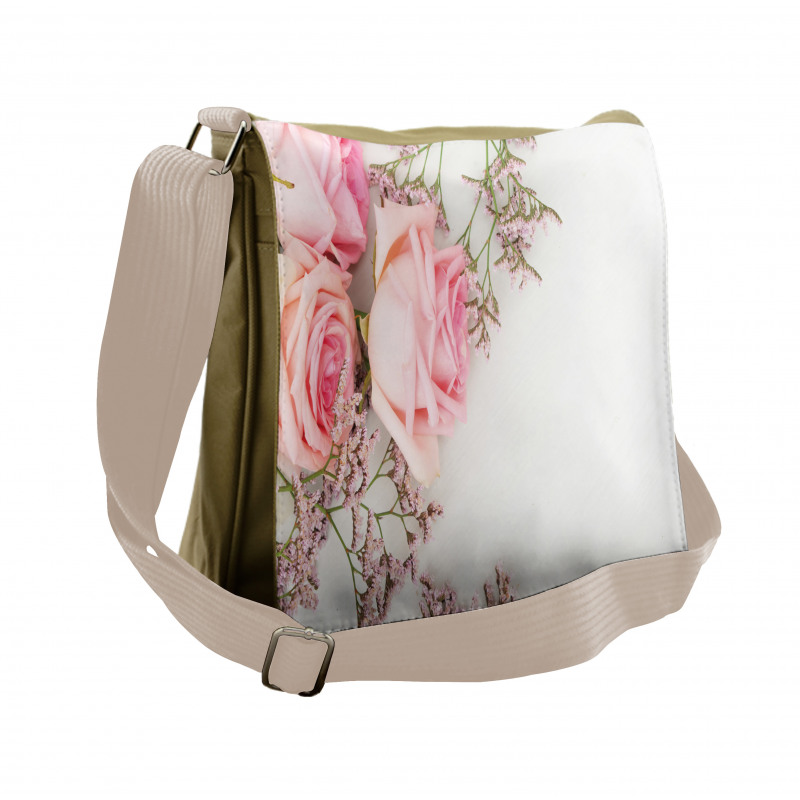 Close up Photo Flowers Messenger Bag