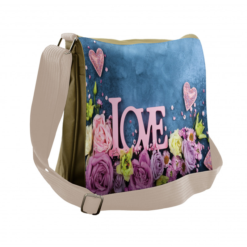 Valentines Bouquet Messenger Bag