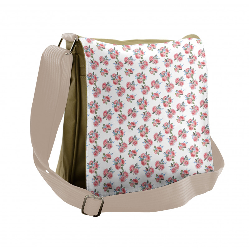 Delicate Flowers Art Messenger Bag