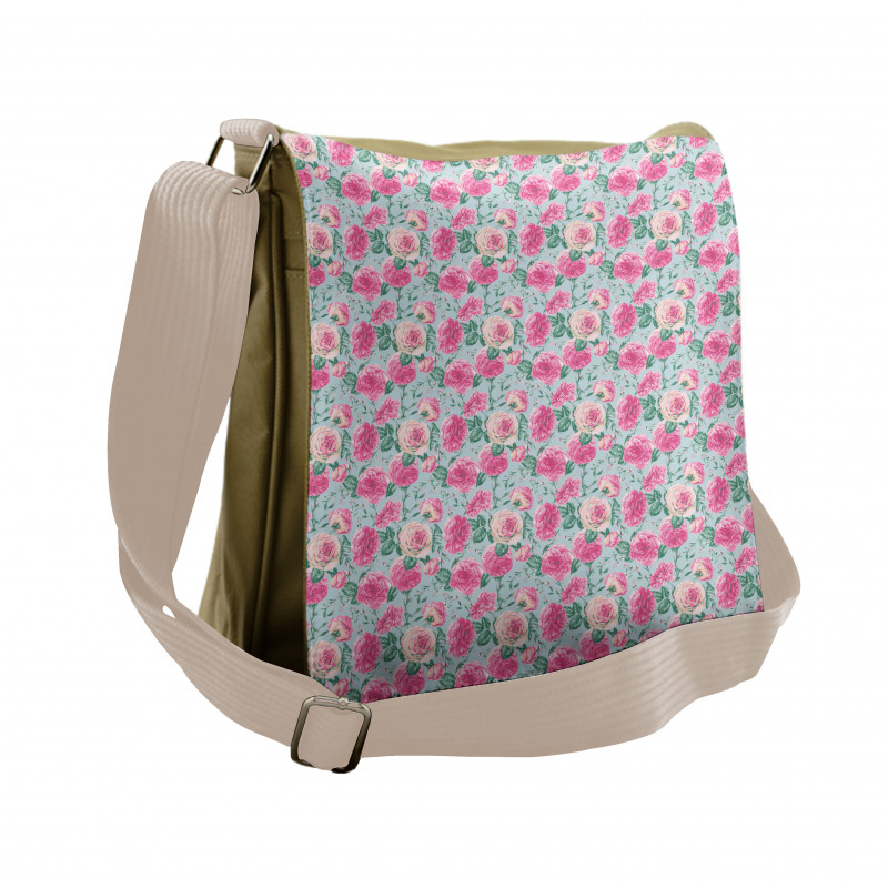 Grunge Flower Look Messenger Bag