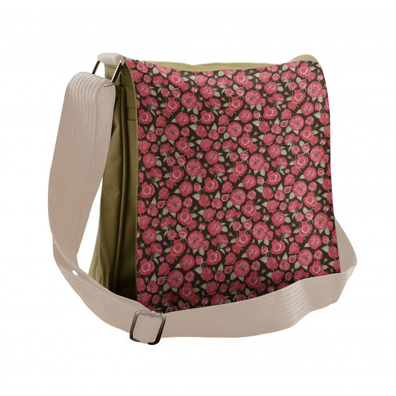 Nature Tone Floral Messenger Bag