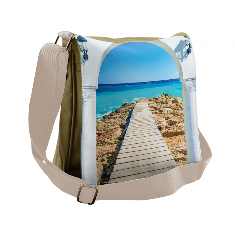 Sea with a Quay Coast Messenger Bag