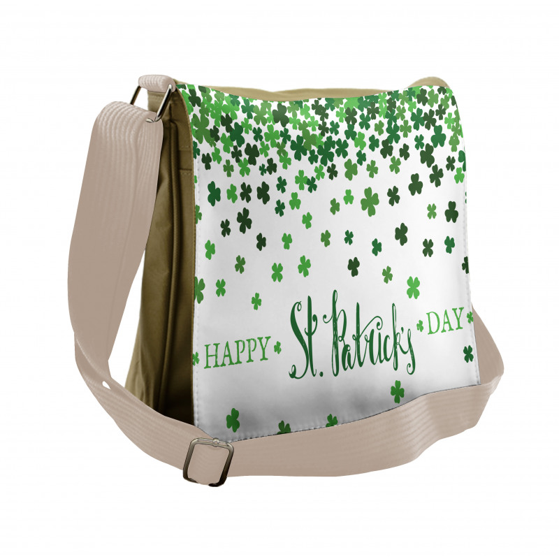 St Patrick's Day Shamrock Messenger Bag