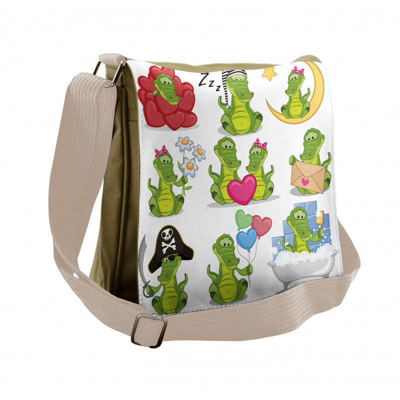 Characters in Action Messenger Bag