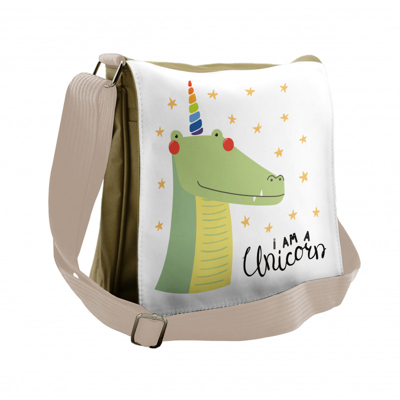 I am a Unicorn with Stars Messenger Bag