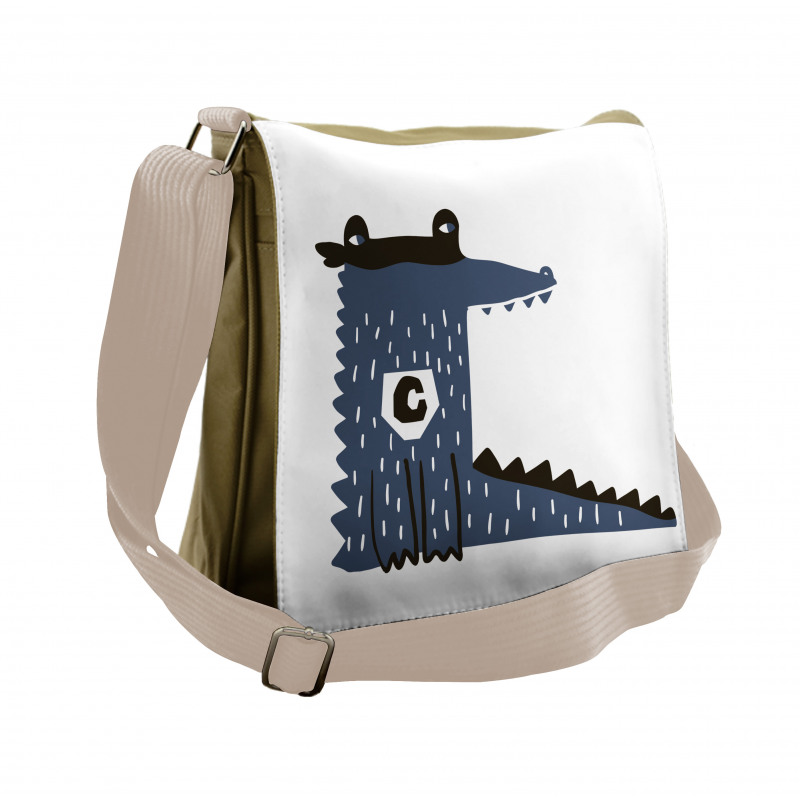 Geometric Letter C Messenger Bag