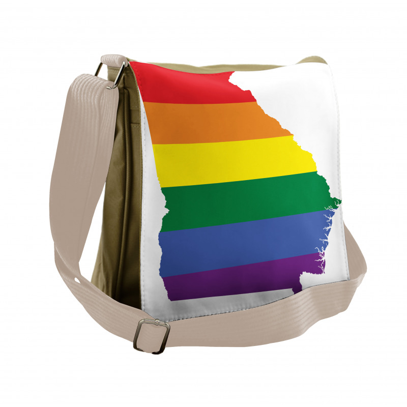 Colorful Stripes Gay Pride Messenger Bag