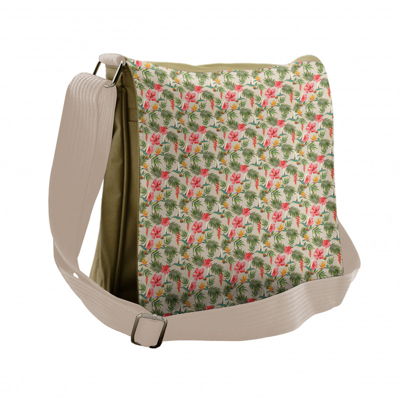 Endemic Hummingbirds Leaf Messenger Bag