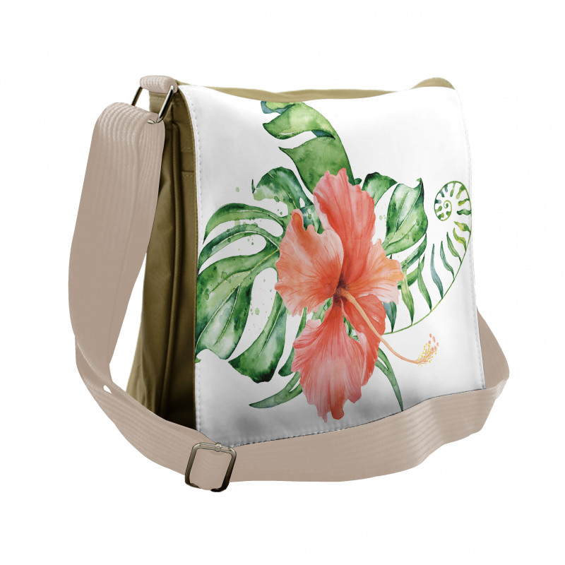 Lush Exotic Single Flower Messenger Bag