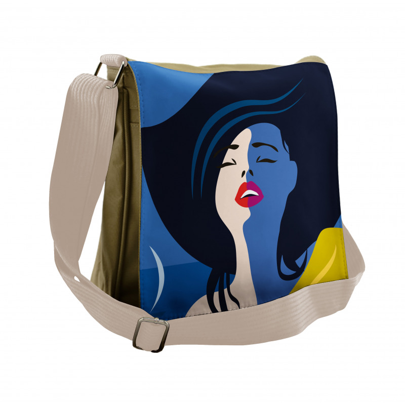 Lady Portrait Messenger Bag