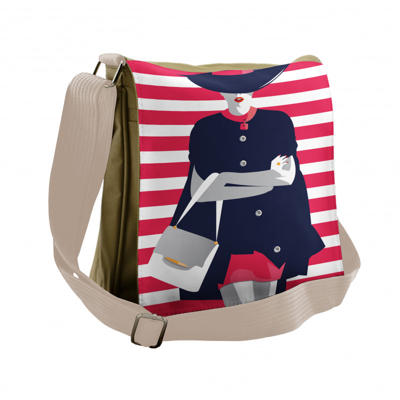 Fashion on Stripes Messenger Bag