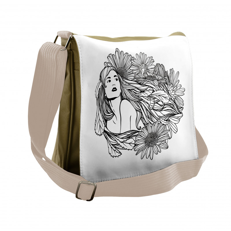 Chamomile Flowers Messenger Bag