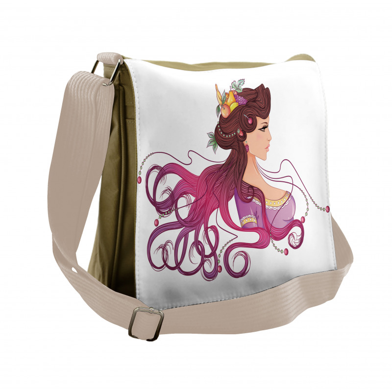 Fruity Hair Style Messenger Bag