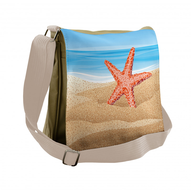 Starfish on the Beach Messenger Bag