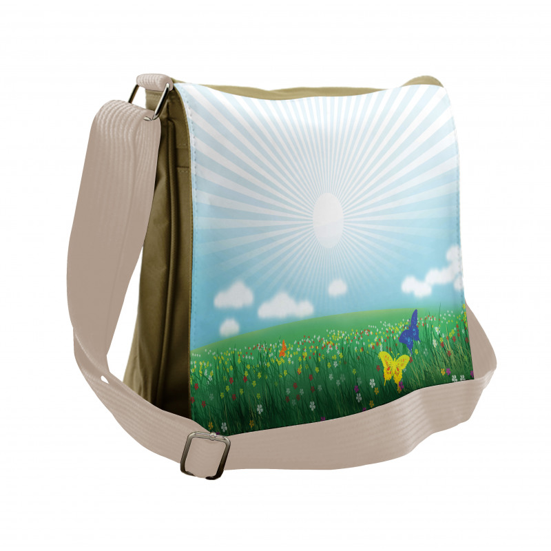 Colorful Meadow Messenger Bag