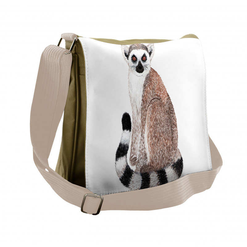 Watercolor Wild Animal Art Messenger Bag