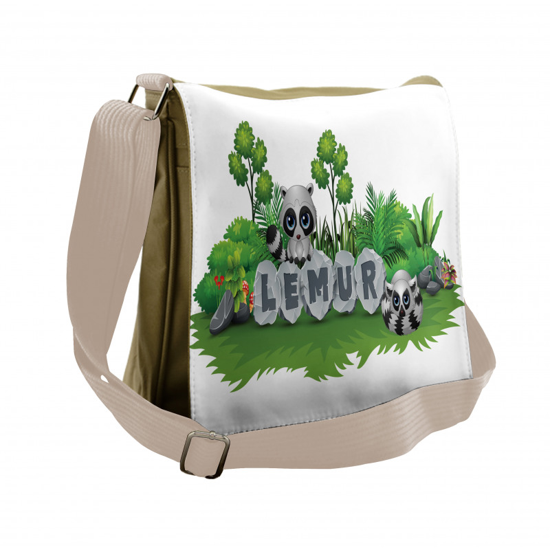 Madagascar Forest Animals Messenger Bag