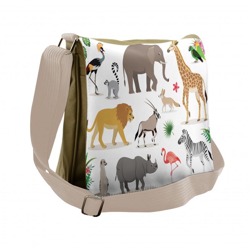 Tropic Creatures Graphic Messenger Bag