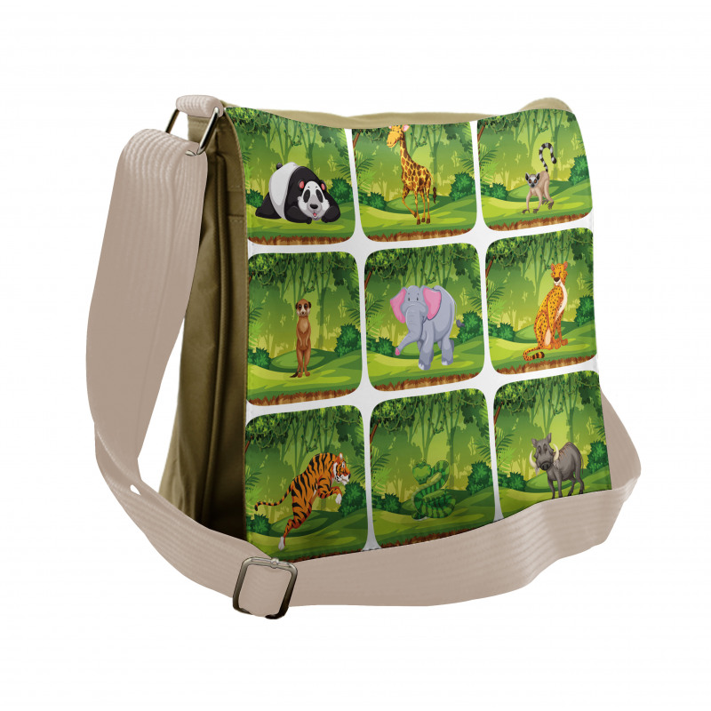 Animals Jungle Fun Messenger Bag