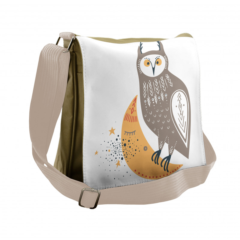 Wisdom Owl Crescent Messenger Bag