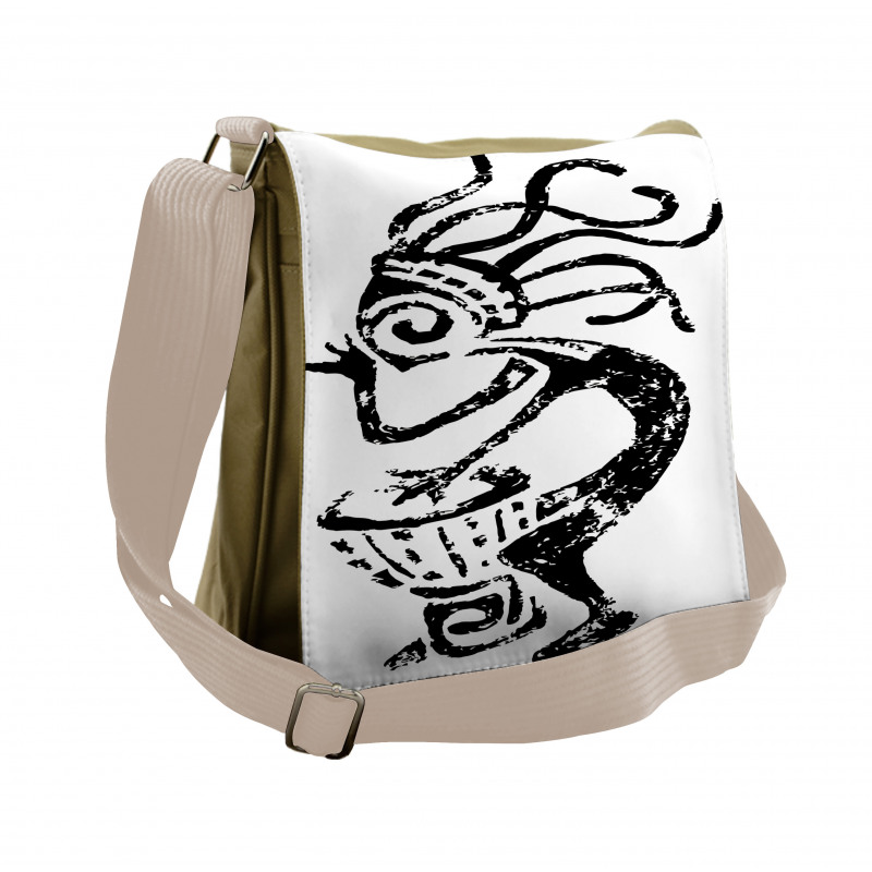 Cave Motif Darbuka Music Messenger Bag