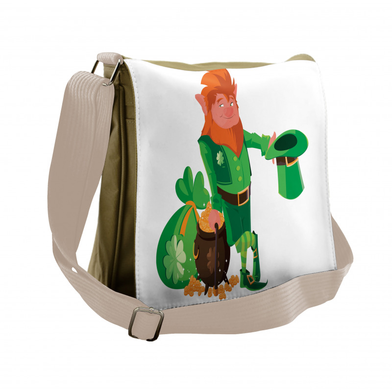 Happy St Patrick's Leprechaun Messenger Bag