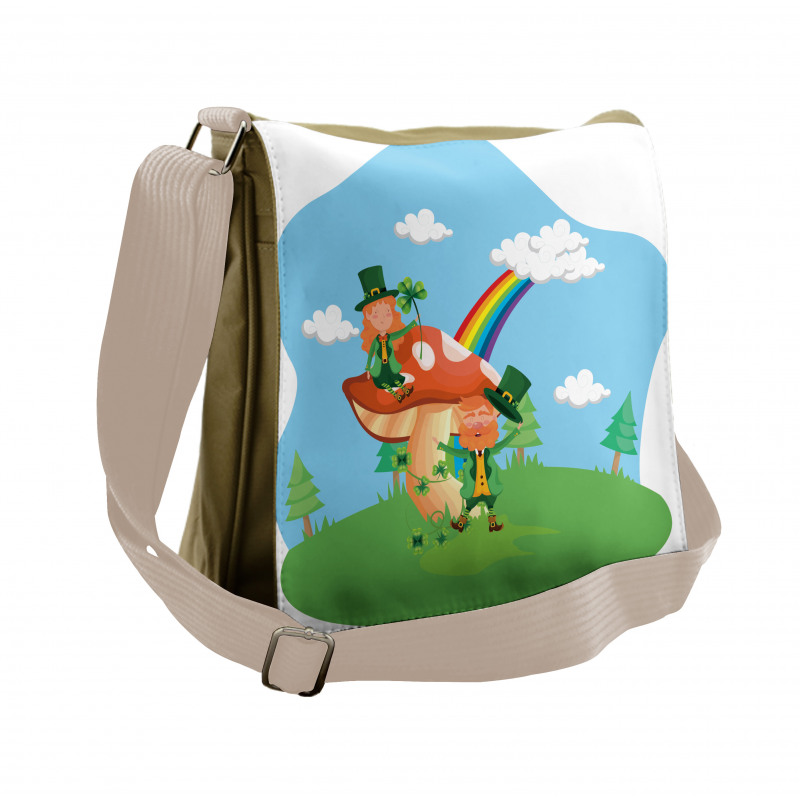 St Patrick's Day Happy Messenger Bag