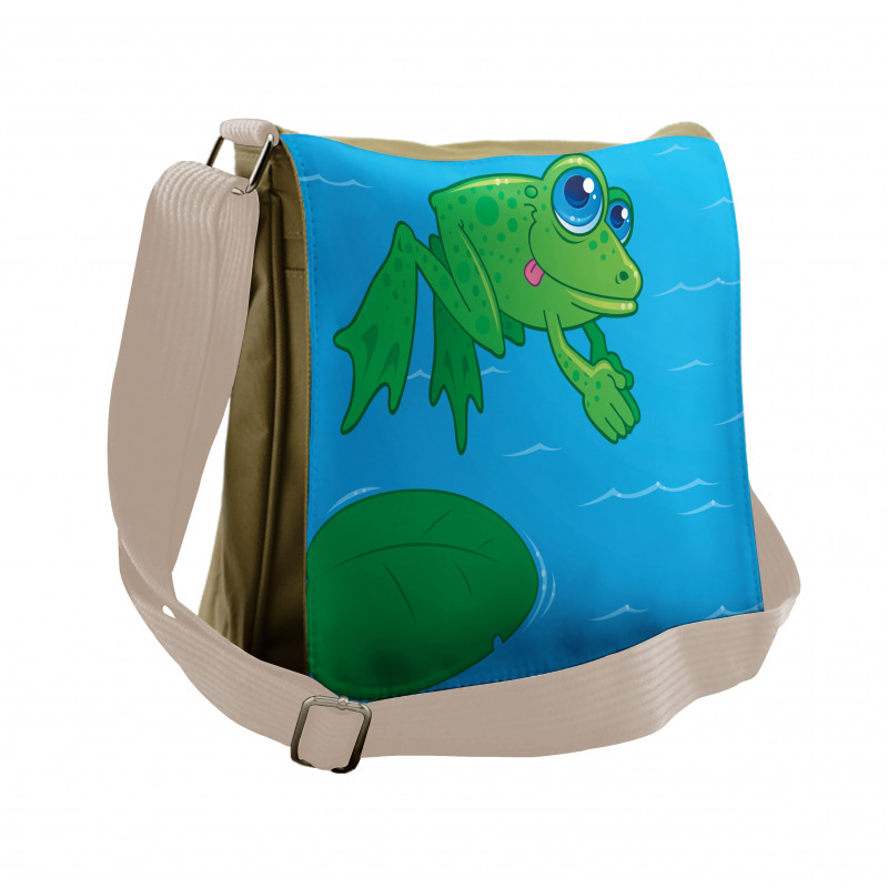 Diving Animal from a Leaf Messenger Bag