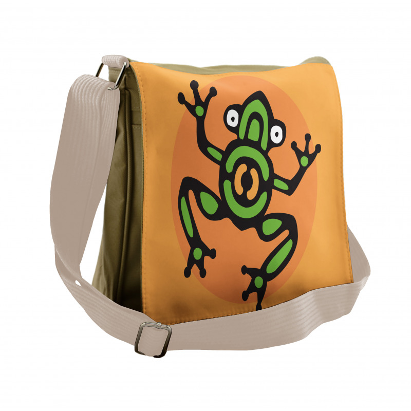 Aztec Amphibian Animal Art Messenger Bag