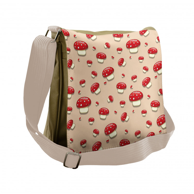 Cartoon Mushrooms Messenger Bag