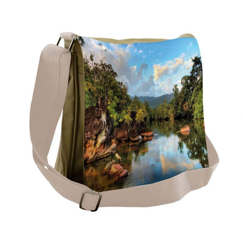 View of Jungle River Messenger Bag