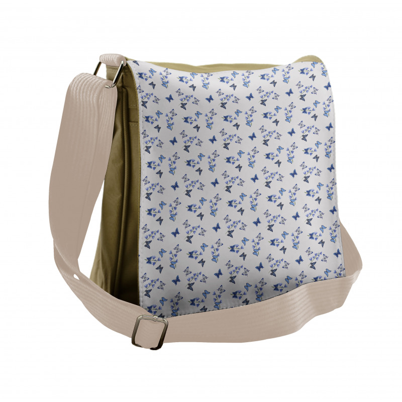 Bluebell Flowers Moths Messenger Bag