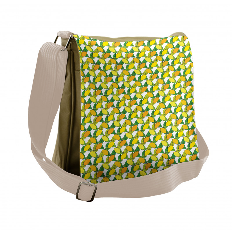 Vitamin C Citrus Drawing Messenger Bag