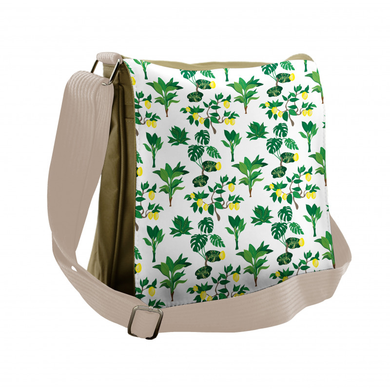 Tropical Citrus Blossoms Messenger Bag