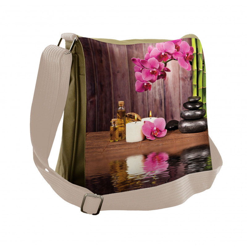 Spa Relax Candle Blossom Messenger Bag