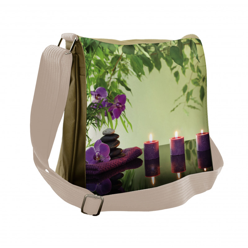 Spa Candles Orchids Bloom Messenger Bag