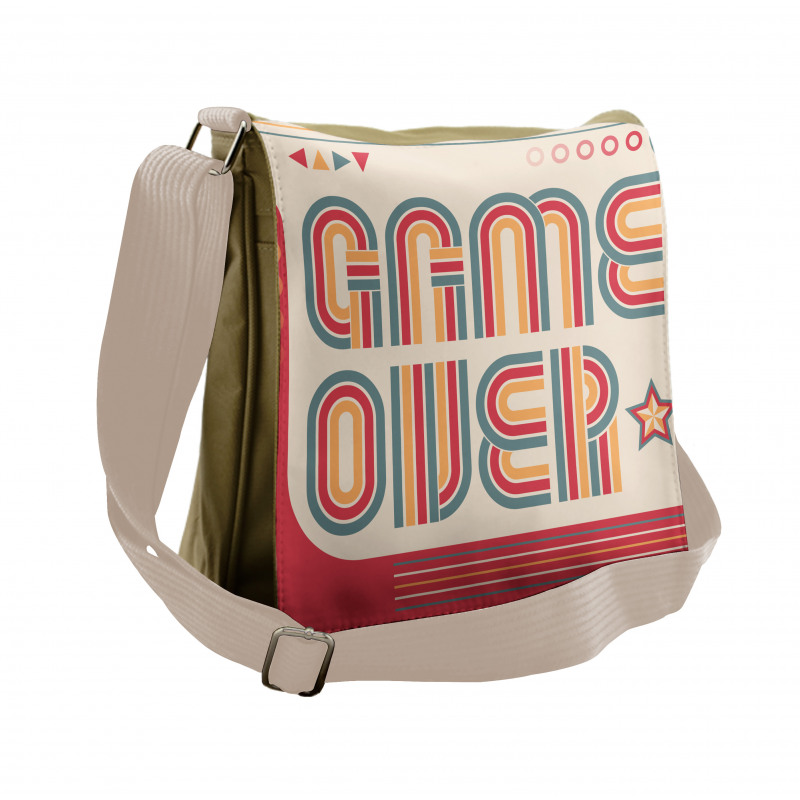 Vintage Game over Screen Messenger Bag