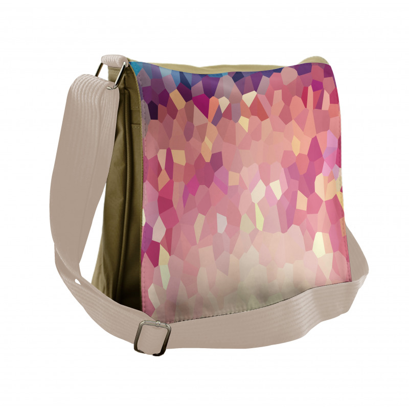 Abstract Blush Polygonal Messenger Bag