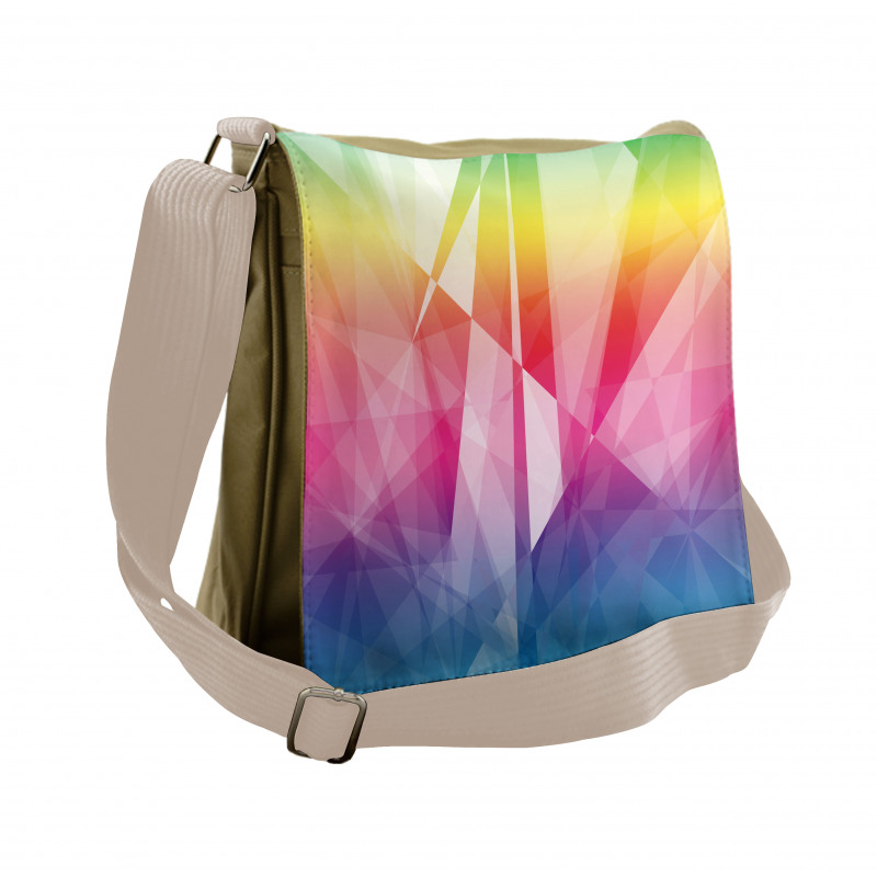 Mosaic Rainbow Geometric Art Messenger Bag