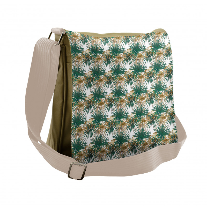 Long Leafy Plants Messenger Bag