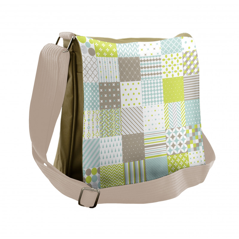 Abstract Squares Messenger Bag