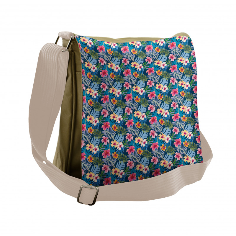 Colorful Floral Petals Messenger Bag