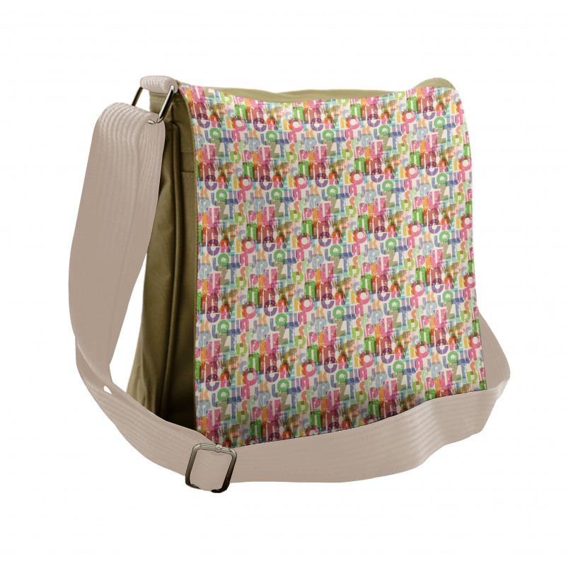 Energetic ABC Silhouettes Messenger Bag