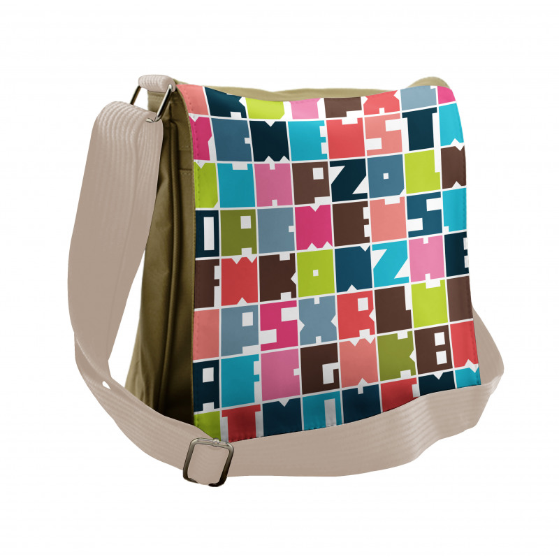 Square Shapes Messenger Bag